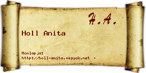 Holl Anita névjegykártya